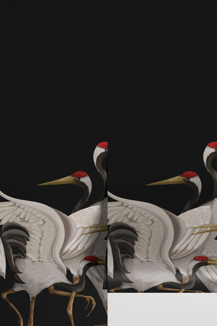 Japanese White Crane Wall Mural