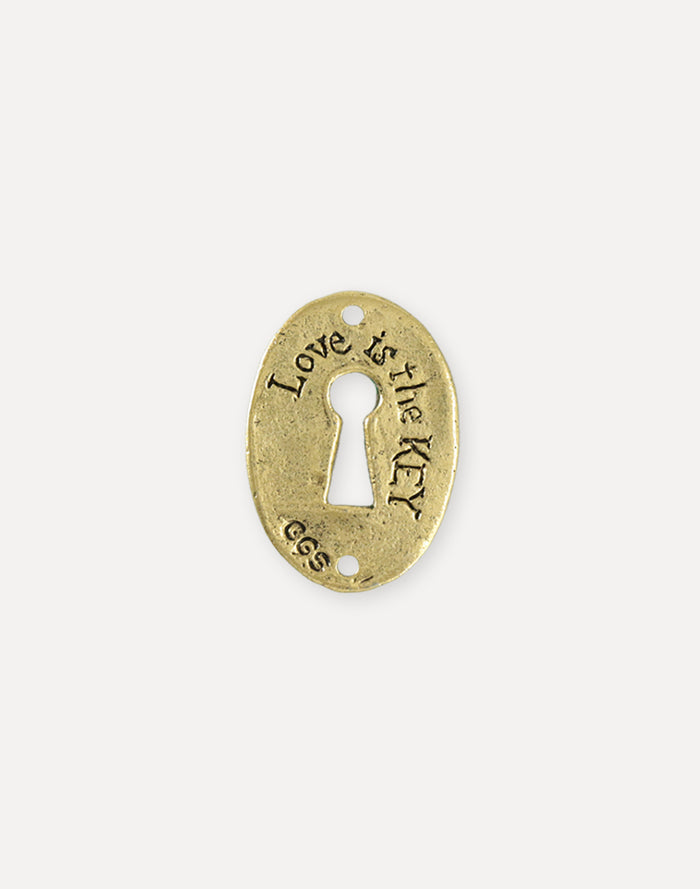 Keyhole Coin, 30.5x21.5mm, (1pc)