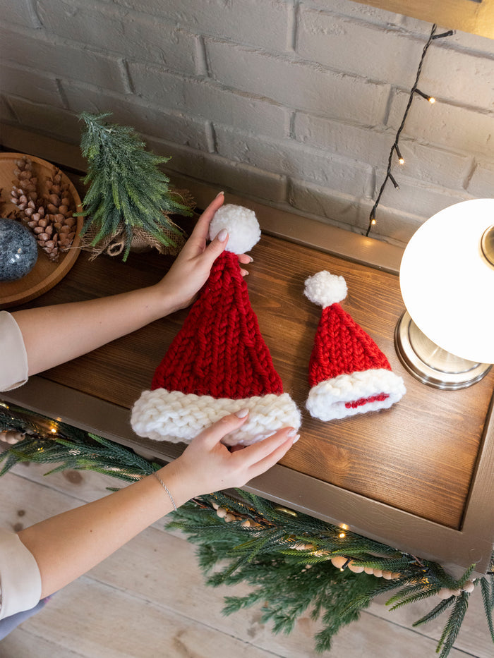 Knitted Santa Hat Christmas Tree Toppers | US Stock