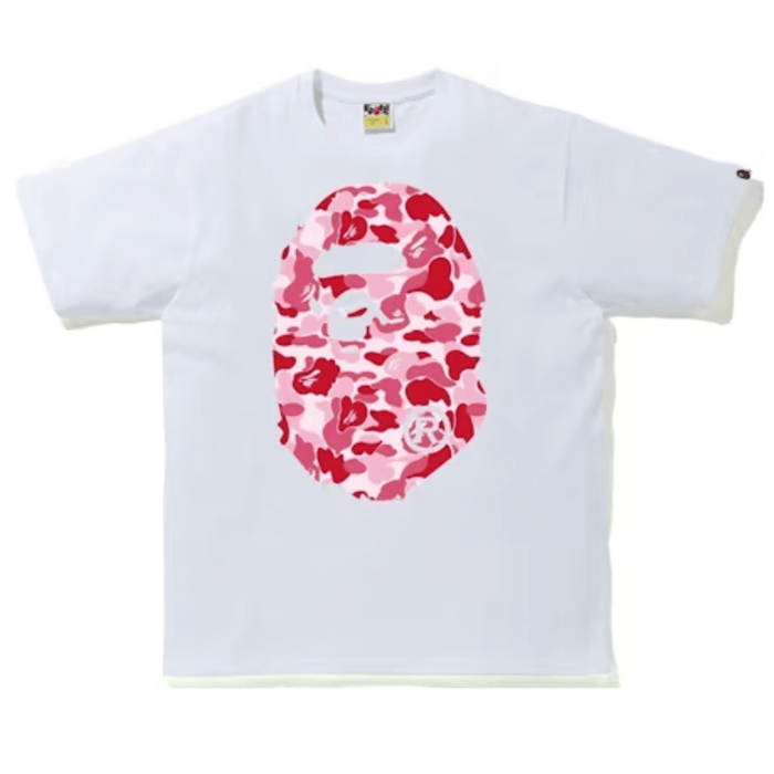 Koszulka BAPE ABC Camo Big Ape Head Tee White/Pink BAPE Koszulki