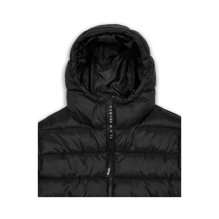 Kurtka Zimowa Trapstar It's A Secret Hooded Puffer Black TRAPSTAR Kurtki i bezrękawniki