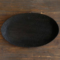 Large Black Oval Plate #YO3