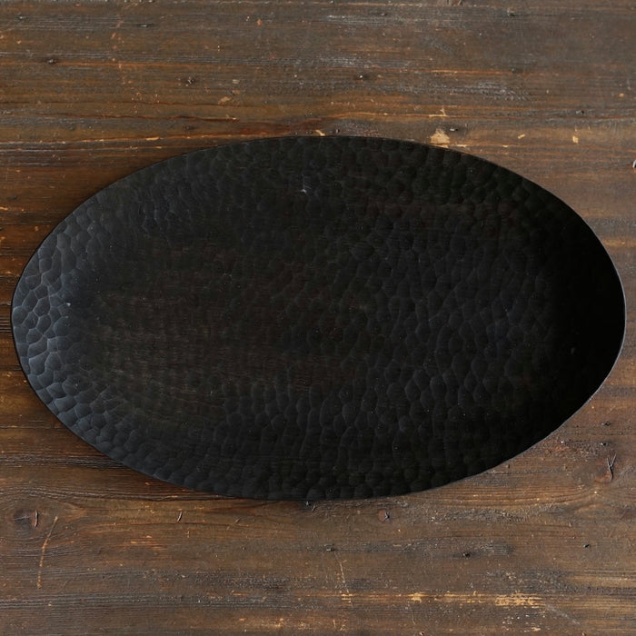 Large Black Oval Plate #YO3