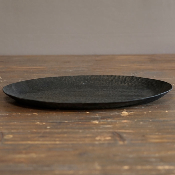 Large Black Oval Plate #YO3