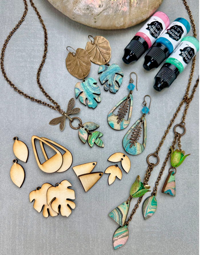Handmade leaf jewelry and inks, 13CC41F2-D70D-459A-8EE5-831F08F288A1