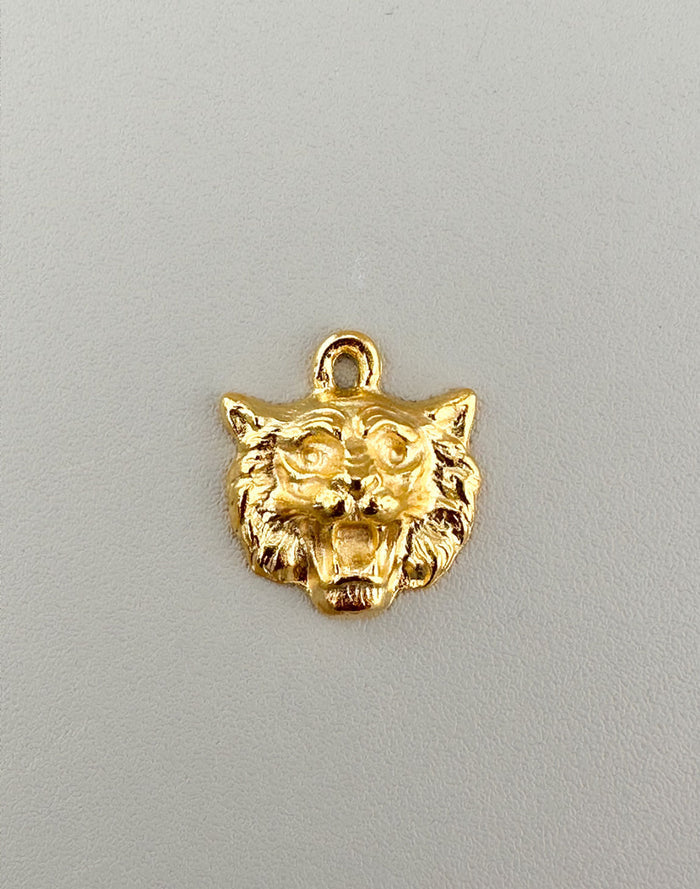 Gold Tiger Charm Pendant