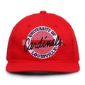 Louisville Cardinals Retro Circle Snapback - Red, front view