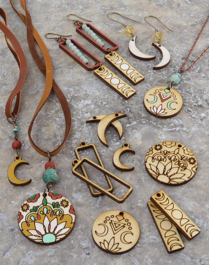 Wooden Moon Phase Jewelry