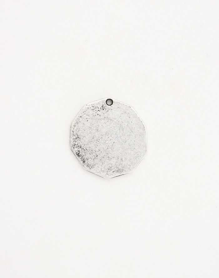 PT155-070 BACK - Silver pendant on white background