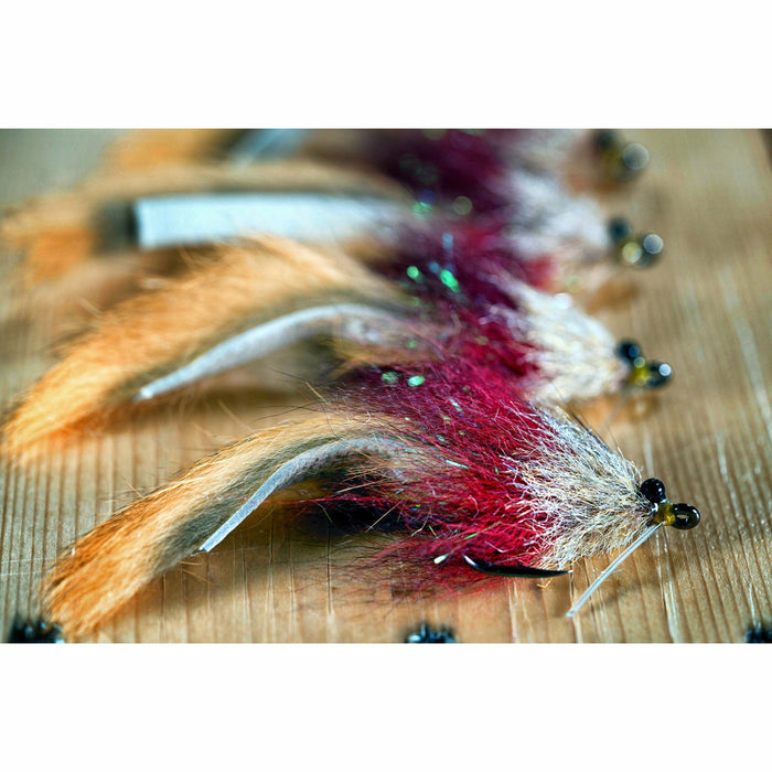 Megalolipop HD DIY Fly Tying Kit with arctic fox tail and red bead chain for cockroach patterns