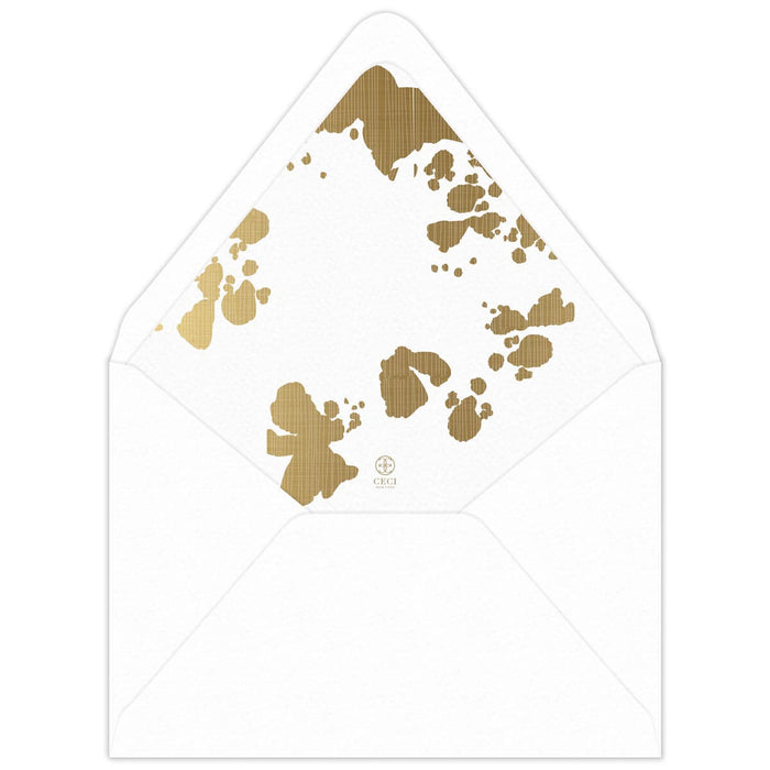 Mercury Glass Labyrinth Invitation Envelope Liner