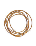 Metallic copper cord, coiled.