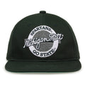 Michigan State Spartans Retro Circle Snapback - Dark Green, front view
