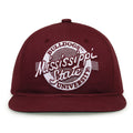 Mississippi State Bulldogs Retro Circle Snapback - Maroon, front view
