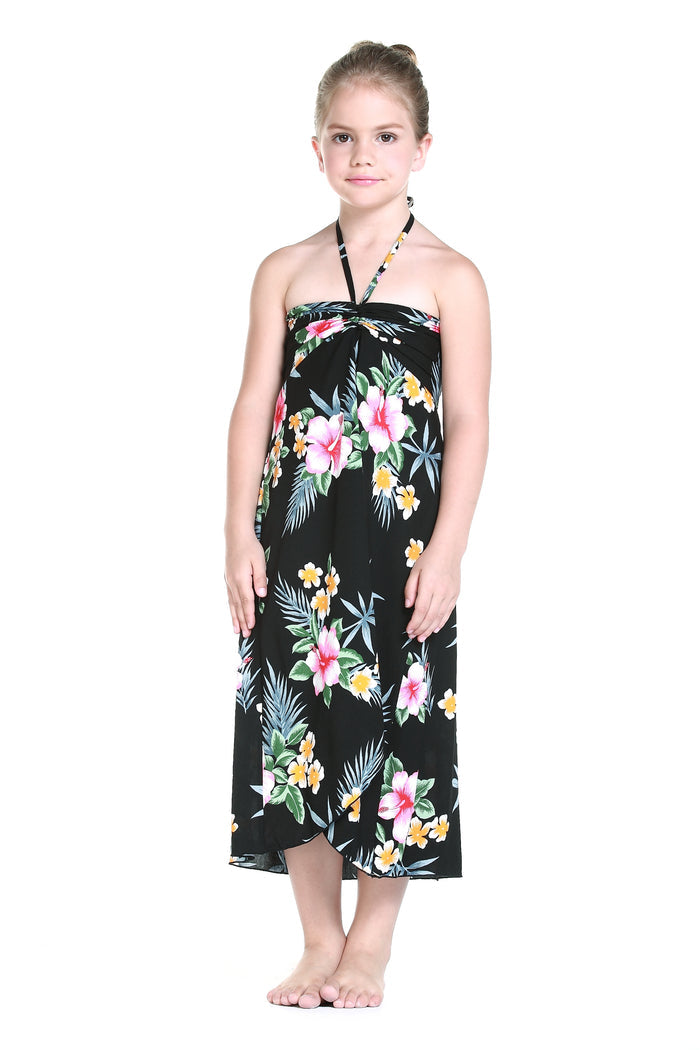 Mother Daughter Aloha Set in Hibiscus Black