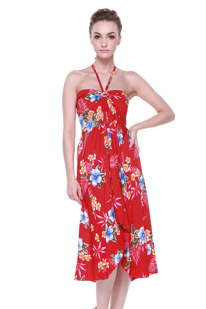 Mother Daughter Aloha Set in Hibiscus Red