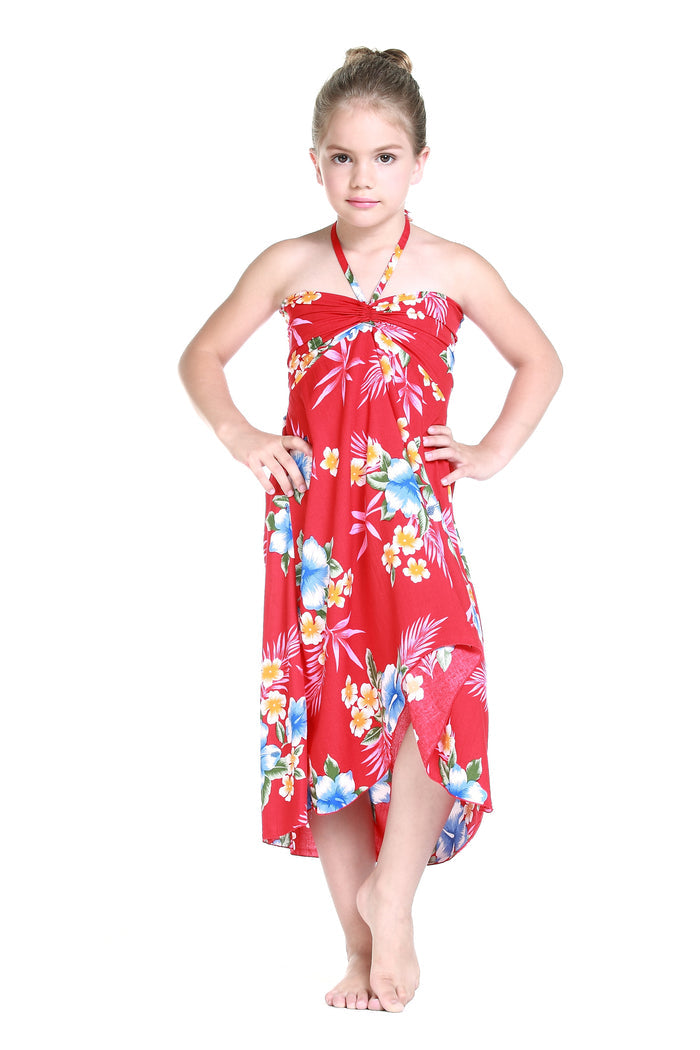 Mother Daughter Aloha Set in Hibiscus Red