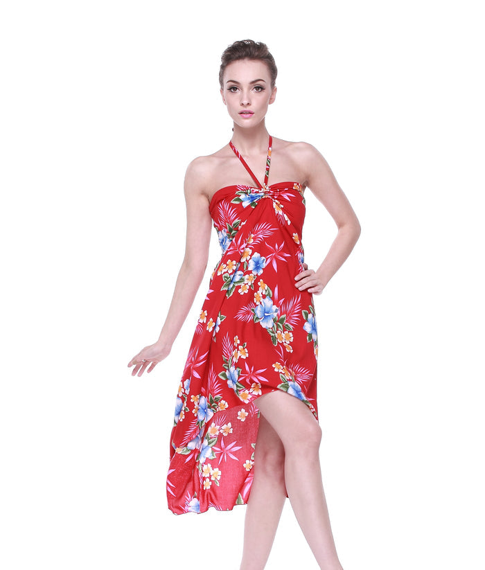 Mother Daughter Oahu Set in Hibiscus Red