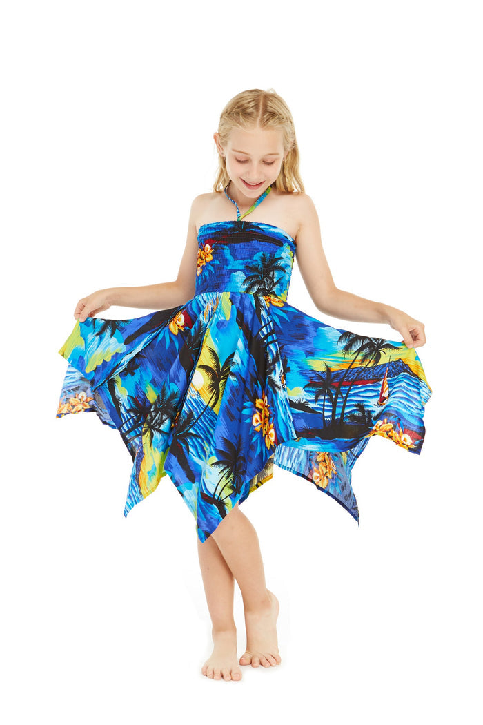 Mother Daughter Oahu Set in Sunset Blue