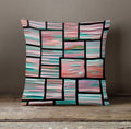 Multicolor Brick Tile Geometric Pattern Throw Pillow Cover