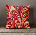 Multicolor Retro Swirl Abstract Pattern Throw Pillow Cover