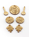 Wooden laser cut decorative pieces