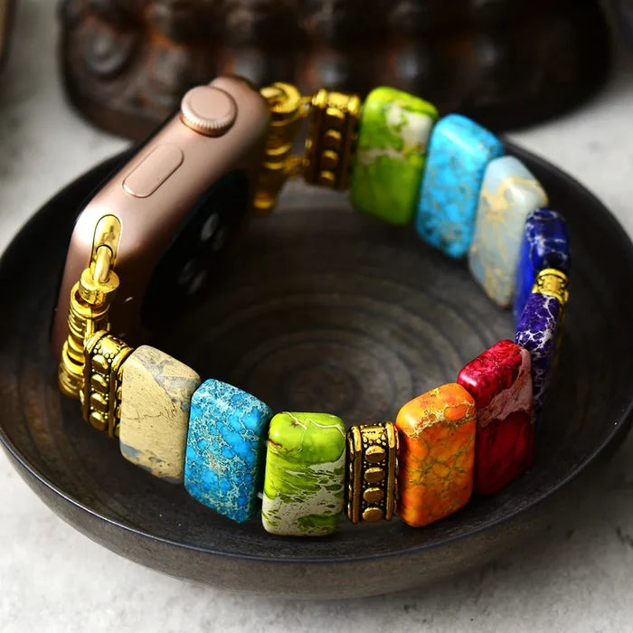 Natural 7 Chakras Jasper Smartwatch Band