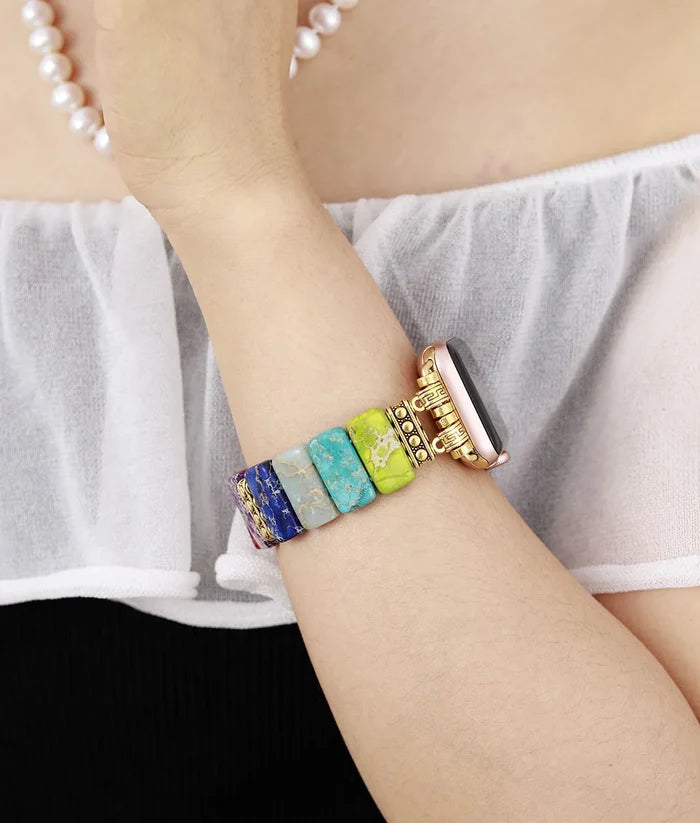 Natural 7 Chakras Jasper Smartwatch Band