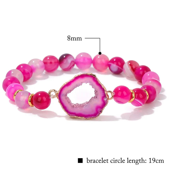 Natural Agate Druzy Bracelet