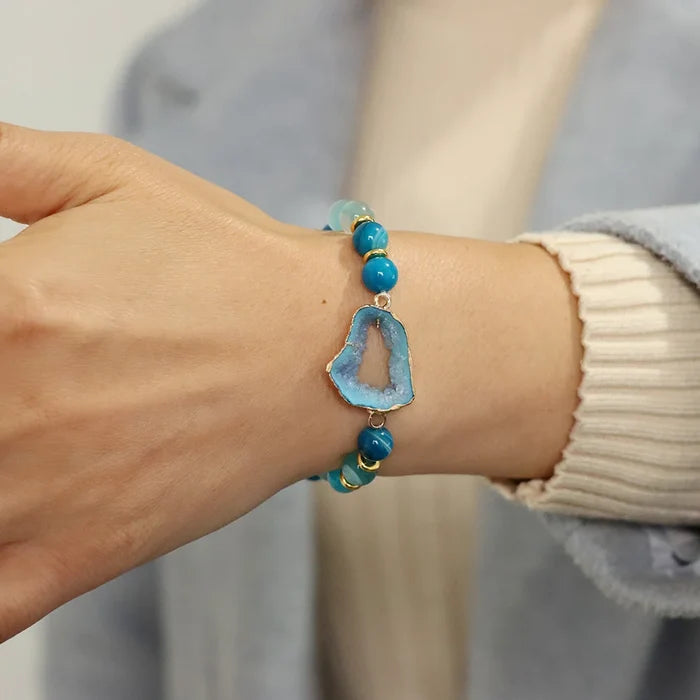 Natural Agate Druzy Bracelet