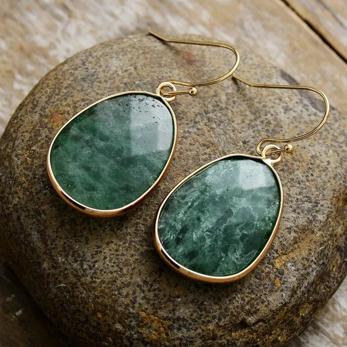 Natural Aventurine Boho Earrings