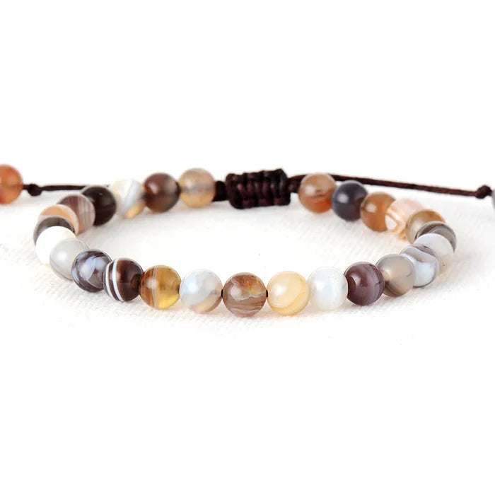 Natural Imperial Jasper / Botswana Agate Bracelet
