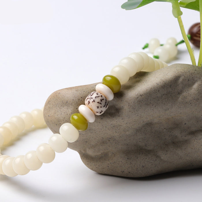 Natural Lotus Seeds, Bodhi Seeds & Tagua Nuts Tibetan Buddhist Necklace