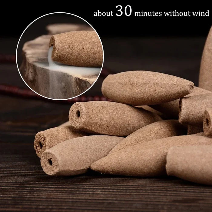 Natural Sandalwood, Mugwort, Agarwood & Thuja XL Incense Cones