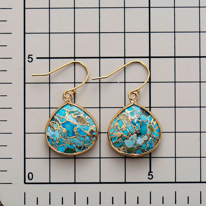 Natural Turquoise Waterdrop Earrings