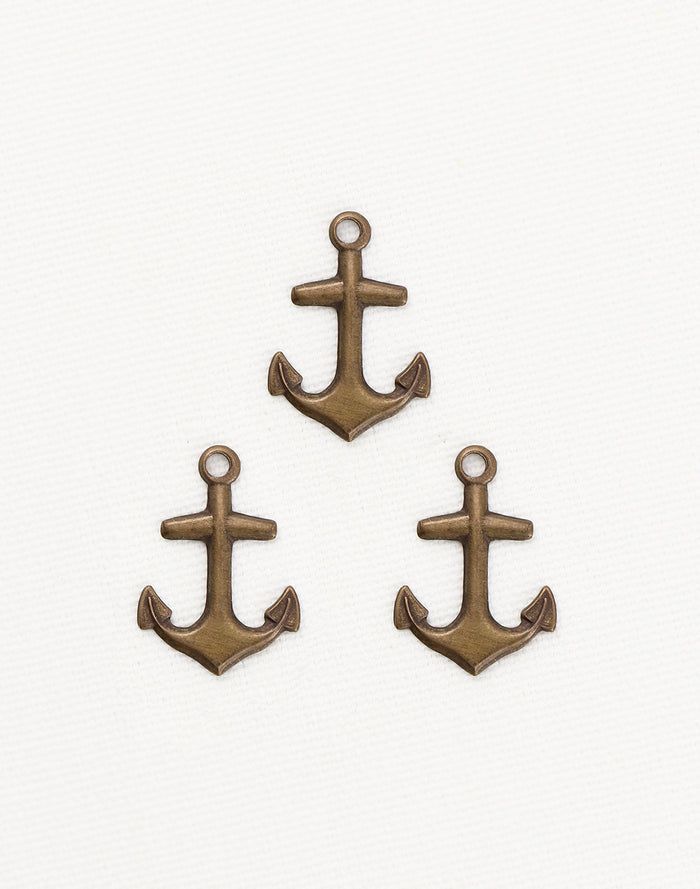 Nautical Anchor, 21x15mm, (3pcs)