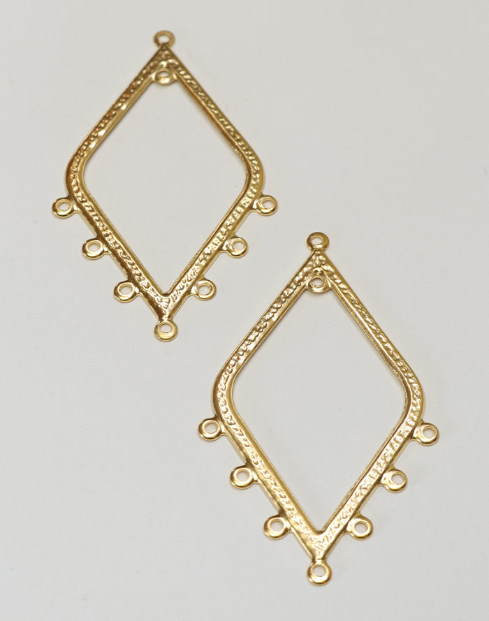 DP537-340 Gold Diamond Shape Jewelry Findings