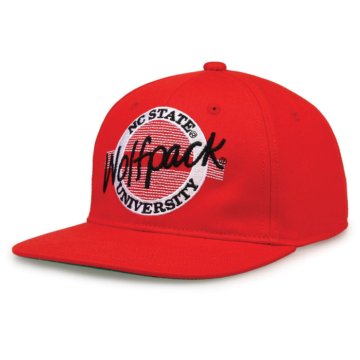 NC State Wolfpack Retro Circle Snapback - Red, alternate view 1