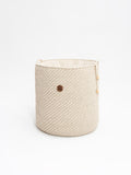 Cream crocheted nursery laundry hamper – Anzy Home