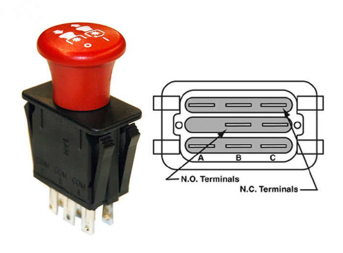 OEM PTO Switch (Toro/Exmark 103-5221, Grasshopper 183925 & Kubota K1211-62231)