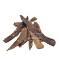 Pile of True Carnivores One Ingredient Dehydrated Beef Brisket jerky, freeze-dried strips ideal for pet training or as nutritious treats.