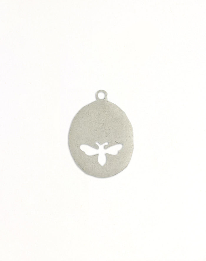 Silver bee pendant
