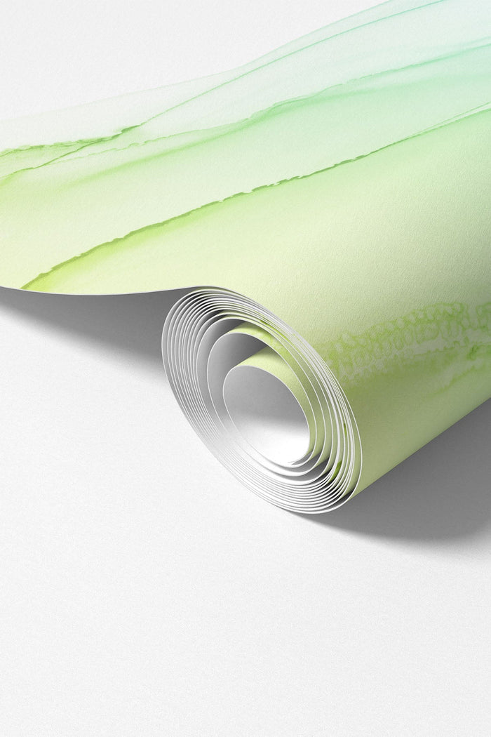 Paradise Green Ink Utopia mural rolled panel