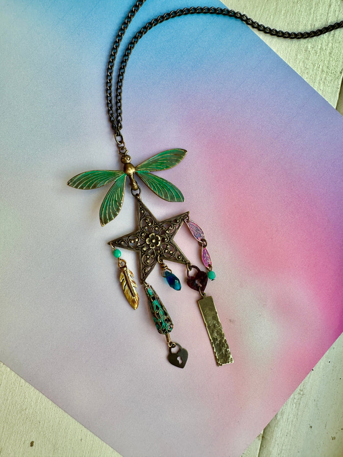 Unique dragonfly star necklace FDE551A3-D973-40AE-98C5-1534E11213A3