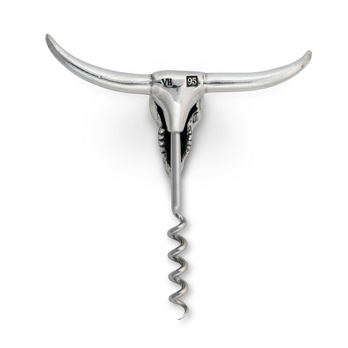 Pewter Cow Longhorn Wine Pull