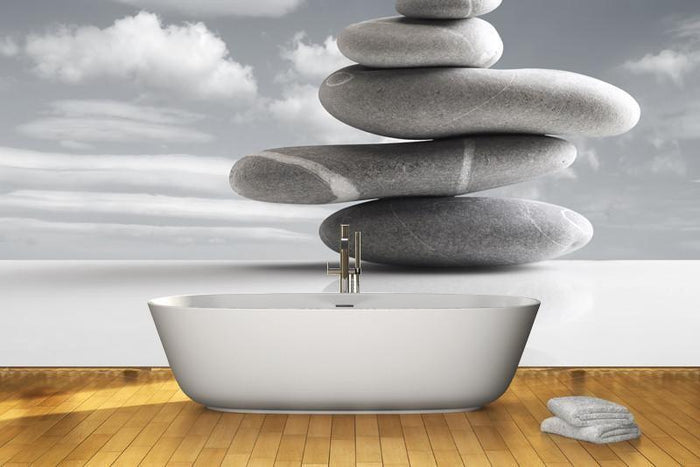 Pile of five stones Wall Mural-Wall Mural-Eazywallz