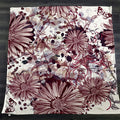 Pink Floral Sketch Garden Pattern Fleece Sherpa Blanket