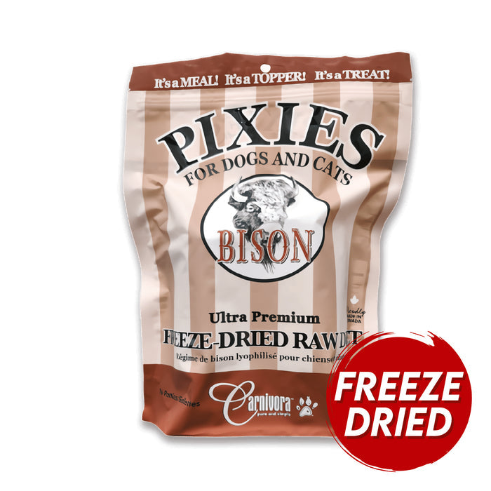 Pixies by Carnivora Freeze-Dried Bison Mini Patties