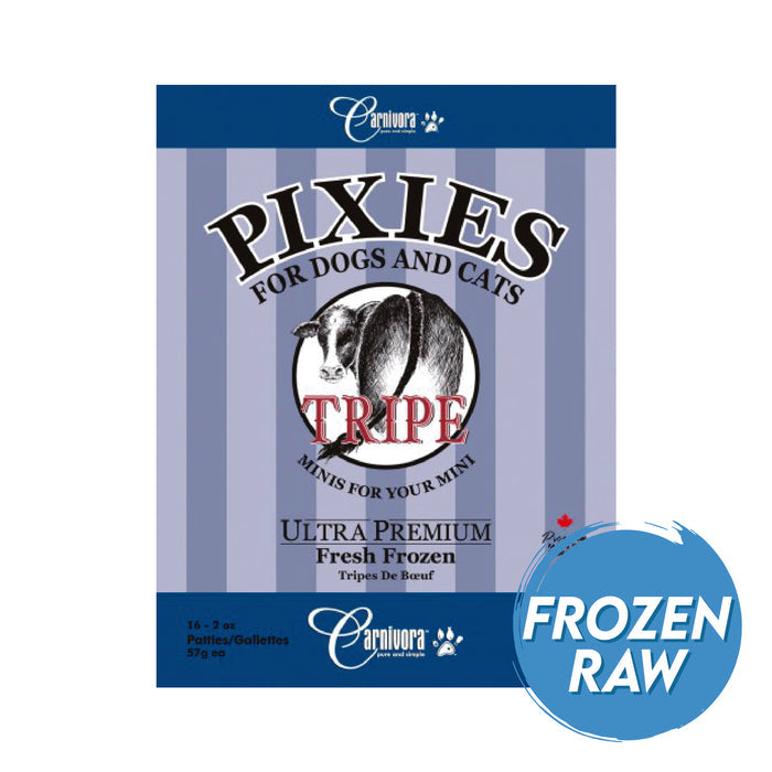 Pixies by Carnivora Frozen Raw Green Beef Tripe Mini Patties