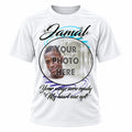 Personalized Your Photo On a T-Shirt, front-view T-shirt mockup featuring custom Air-Volution artwork by Mythic Airbrush
